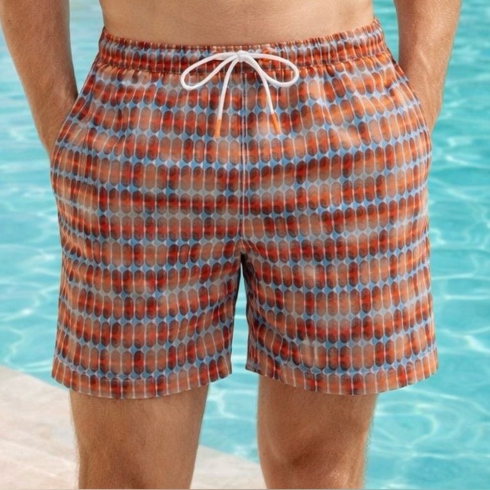Swims 6.5” Men's Geometric Swim Shorts Size Large NWOT